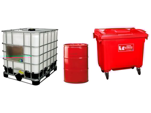 IBC-kontit ja vaarallisen jätteen keräysvälineet