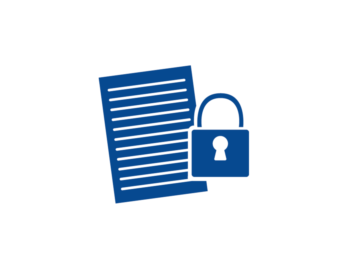 tietosuojapaperi picto sininen
