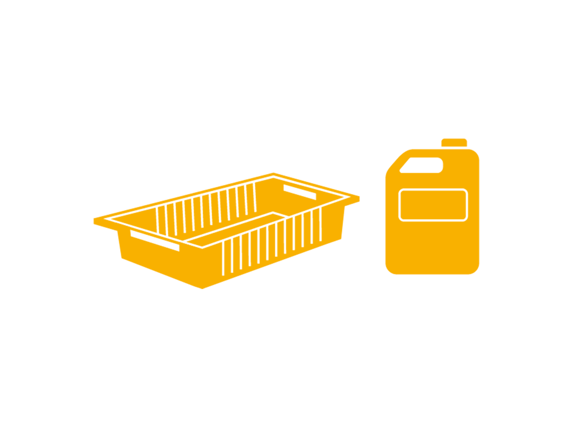 yritysten muovipakkaukset picto keltainen